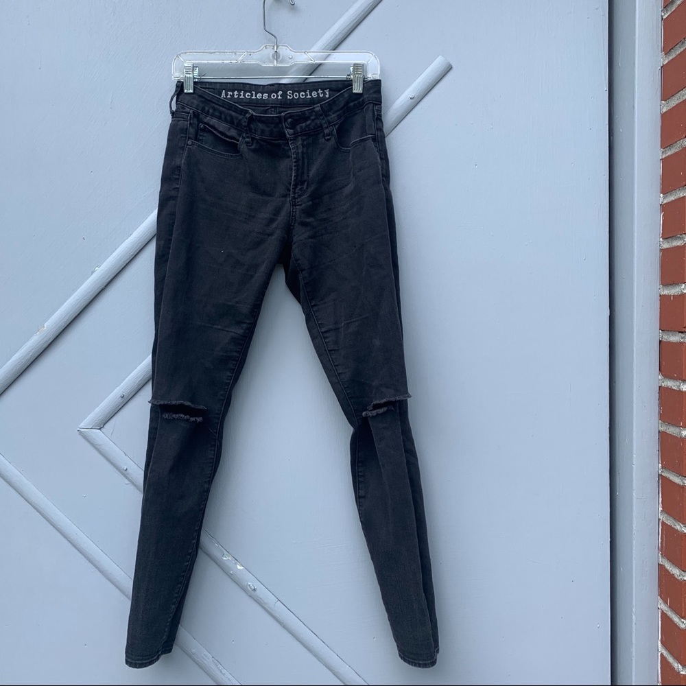 Articles of Society Black Skinny Ripped Jeans | 27 - Picture 2 of 7